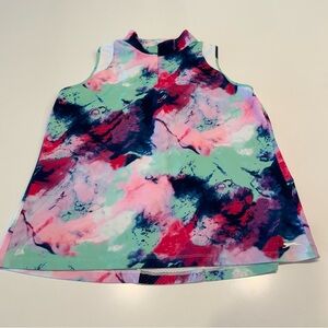 Slazenger women’s golf quarter zip tank top multicolored tie dye L spandex